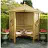 4 x 4 Wooden Corner Arbour - 12mm Wall Thickness
