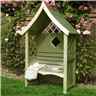 4'1 x 2'1 Wooden Lattice Seat Arbour - 12mm Wall Thickness