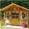 6 x 5' 6" Wooden Playhouse - Single Door - 2 Windows - 12mm Wall Thickness