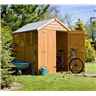 7 x 5 (2.04m x 1.61m) - Dip Treated Overlap - Apex Garden Shed - 4 Windows - Double Doors