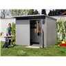 8 x 7 Large Premier Heavy Duty Metal Metallic Silver Shed  (2.6m x 2.2m)