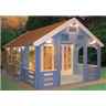 13 X 18 LOG CABIN WITH VERANDA (3.89M X 5.39M) - 70MM TONGUE AND GROOVE LOGS