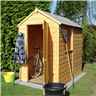 INSTALLED 6 x 4 Tongue and Groove Wooden Apex Garden Shed / Workshop - Single Door - 1 Window - 12mm Wall Thickness