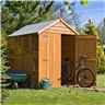 INSTALLED - 7 x 5 (2.04m x 1.61m) - Dip Treated Overlap - Apex Garden Shed - 4 Windows - Double Doors - 10mm Solid OSB Floor