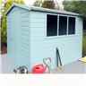 8 x 6 (2.39m x 1.79m) - Tongue And Groove - Apex Workshop - 2 Windows - Single Door - 12mm Tongue And Groove Floor and Roof