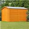 10 x 10 Windowless Dip Treated Overlap Apex Wooden Garden Shed with Double Doors
