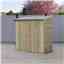 6 X 3 (1.8m X 0.9m) - Value Overlap PRESSURE TREATED - Pent Garden Shed - Windowless - Double Doors
