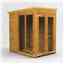 4 x 6 Premium Tongue And Groove Pent Summerhouse - Double Doors - 12mm Tongue And Groove Floor And Roof