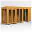14 x 4 Premium Tongue And Groove Pent Summerhouse - Double Doors - 12mm Tongue And Groove Floor And Roof