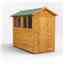 8 x 4 Premium Tongue And Groove Apex Shed - Single Door - 4 Windows - 12mm Tongue And Groove Floor And Roof
