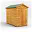 8 x 4 Premium Tongue And Groove Apex Shed - Double Doors - Windowless - 12mm Tongue And Groove Floor And Roof