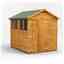 8 x 6 Premium Tongue And Groove Apex Shed - Double Doors - 4 Windows - 12mm Tongue And Groove Floor And Roof