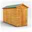 12 x 4 Premium Tongue And Groove Apex Shed - Double Doors - Windowless - 12mm Tongue And Groove Floor And Roof