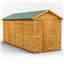 16 x 6 Premium Tongue And Groove Apex Shed - Double Doors - Windowless - 12mm Tongue And Groove Floor And Roof