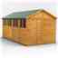 16 x 8  Premium Tongue and Groove Apex Shed - Single Door - 8 Windows - 12mm Tongue and Groove Floor and Roof