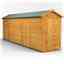 20 x 4 Premium Tongue And Groove Apex Shed - Single Door - Windowless - 12mm Tongue And Groove Floor And Roof