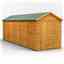 20 x 6 Premium Tongue And Groove Apex Shed - Single Door - Windowless - 12mm Tongue And Groove Floor And Roof