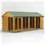 18 x 8 Premium Tongue And Groove Apex Summerhouse - Double Doors - 12mm Tongue And Groove Floor And Roof