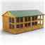 16 x 8 Premium Tongue and Groove Apex Potting Shed - Double Door - 24 Windows - 12mm Tongue and Groove Floor and Roof	