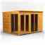 10 x 8 Premium Tongue And Groove Pent Summerhouse - Double Doors - 12mm Tongue And Groove Floor And Roof