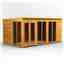 14 x 8 Premium Tongue And Groove Pent Summerhouse - Double Doors - 12mm Tongue And Groove Floor And Roof