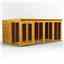 16 x 8 Premium Tongue And Groove Pent Summerhouse - Double Doors - 12mm Tongue And Groove Floor And Roof