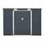 8 x 4 (2.61m x 1.21m) Double Door Metal Pent Shed - Dark Grey 