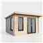 3.6m x 2.4m (12ft x 8ft) Premium 44mm Pent Log Cabin - uPVC Double Doors and Windows - EPDM Rubber Roof Covering - DOORS ON THE RIGHT